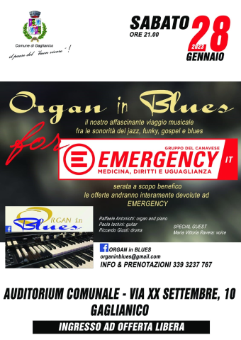 Organ in Blues Concerto SABATO 28/01/2023