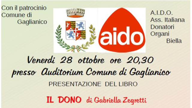 28 ottobre 2022 Presentazione del libro "IL DONO" di Gabriella Zegretti