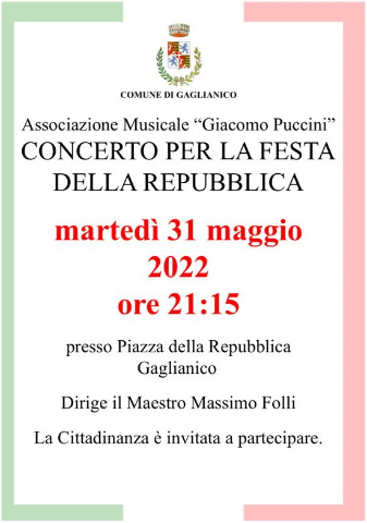 Concerto per la Festa della Repubblica, Ass.Musicale "Giacomo Puccini"