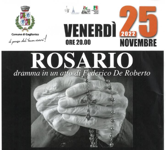 Venerdì 25/11/2022 ROSARIO Spettacolo Teatrale