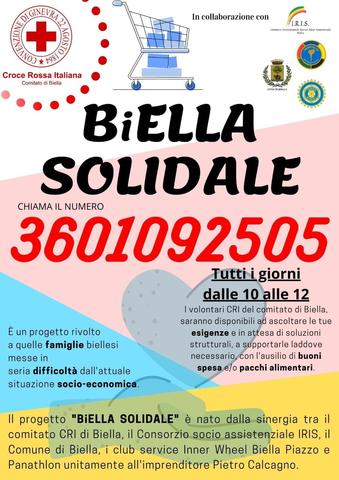 Biella Solidale in collaborazione con la Croce Rossa per Pacchi Spesa - 2021