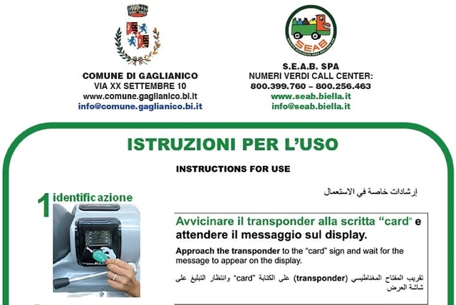 Consegna ai residenti nei condomini delle chiavi elettroniche per i nuovi bidoni della raccolta indifferenziata